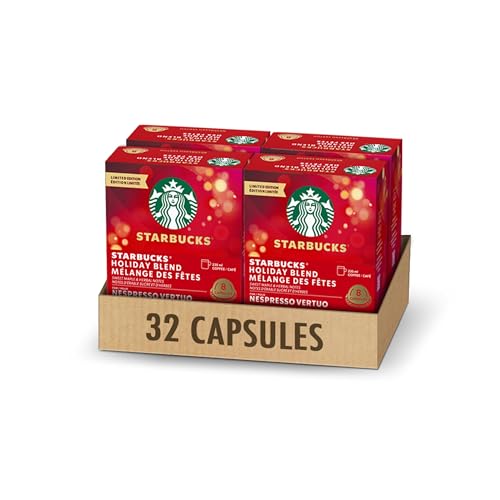 Starbucks Holiday Blend, Vertuo Line Compatible, 32 Aluminium Capsules