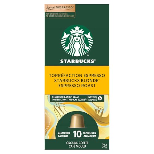 Starbucks by Nespresso Blonde Espresso Roast, Original Line Compatible, 10 Pods