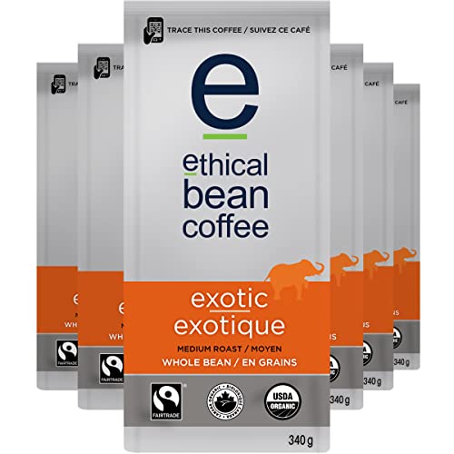 Ethical Bean Coffee, Exotic, 12 oz (340g), Pack of 6