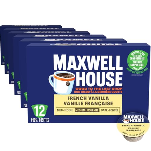 Maxwell House French Vanilla, 6 Boxes of 12 K-Cup Coffee Pods