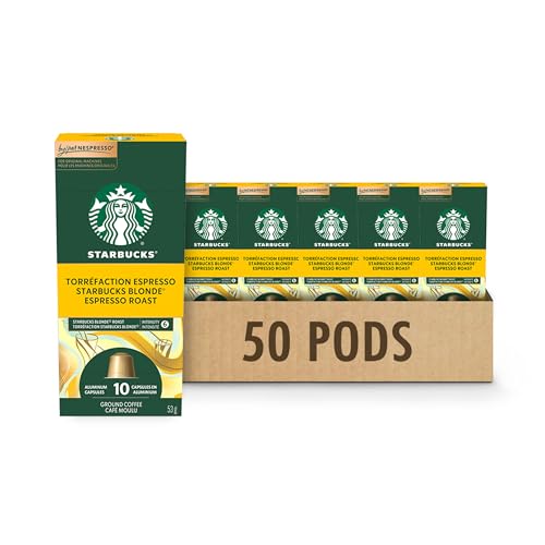 Starbucks by Nespresso Blonde Espresso Roast, Original Line Compatible, 50 Pods