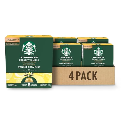 Starbucks Creamy Vanilla, Vertuo Line Compatible, 32 Aluminium Capsules