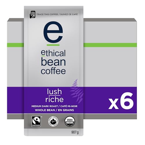 Ethical Bean Coffee, Lush, 2 lb (907g), Pack of 6