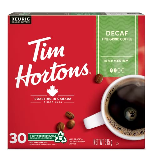 Tim Hortons Decaf, 30 K-Cup Coffee Pods