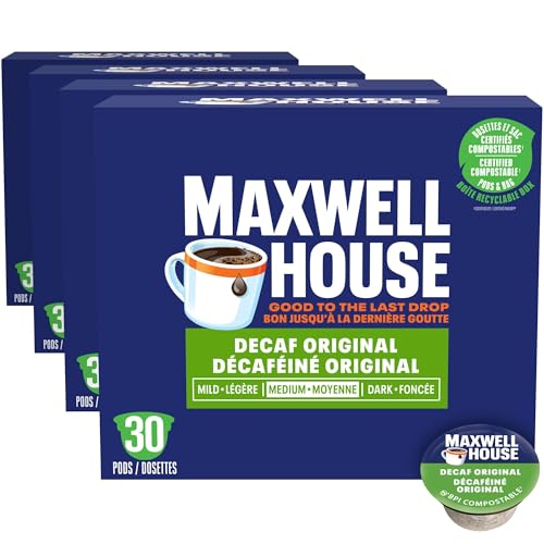 Maxwell House Decaffeinated, 30 K-Cup Coffee Pods
