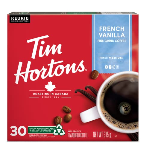 Tim Hortons French Vanilla Coffee, 30 K-Cup Coffee Pods