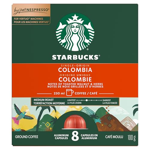 Starbucks Single Origin, Vertuo Line Compatible, 8 Aluminium Capsules