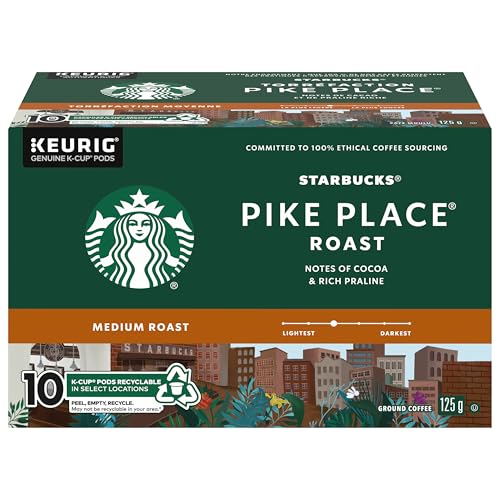 Starbucks Pike Place Roast, 10 K-CUP Coffee Pods